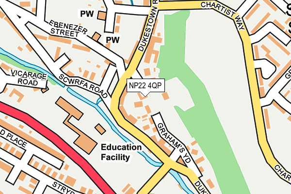 NP22 4QP map - OS OpenMap – Local (Ordnance Survey)