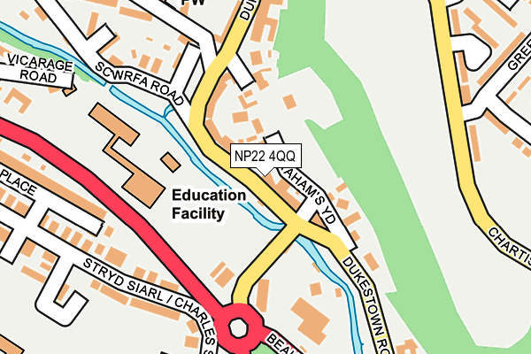 NP22 4QQ map - OS OpenMap – Local (Ordnance Survey)