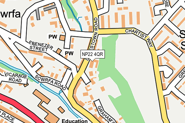 NP22 4QR map - OS OpenMap – Local (Ordnance Survey)