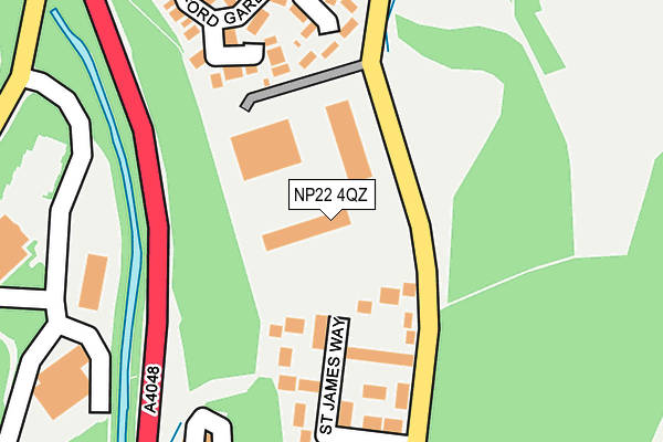 NP22 4QZ map - OS OpenMap – Local (Ordnance Survey)