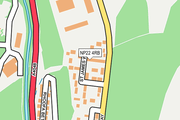 NP22 4RB map - OS OpenMap – Local (Ordnance Survey)