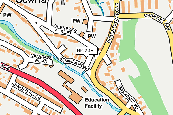 NP22 4RL map - OS OpenMap – Local (Ordnance Survey)