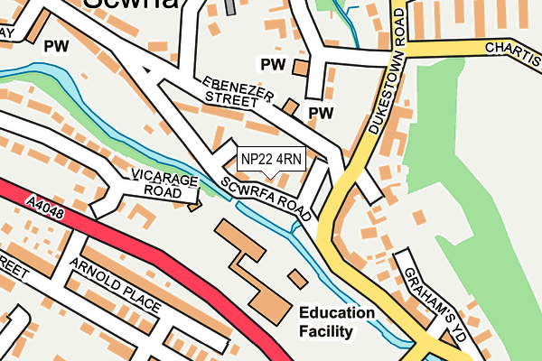 NP22 4RN map - OS OpenMap – Local (Ordnance Survey)