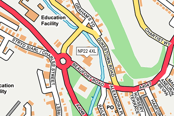 NP22 4XL map - OS OpenMap – Local (Ordnance Survey)