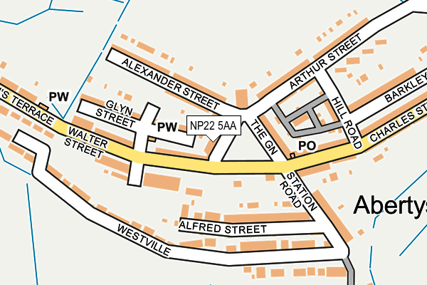 NP22 5AA map - OS OpenMap – Local (Ordnance Survey)