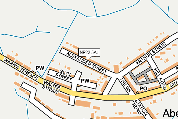 NP22 5AJ map - OS OpenMap – Local (Ordnance Survey)