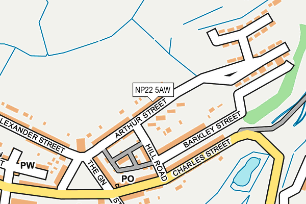 NP22 5AW map - OS OpenMap – Local (Ordnance Survey)