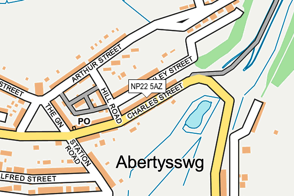 NP22 5AZ map - OS OpenMap – Local (Ordnance Survey)