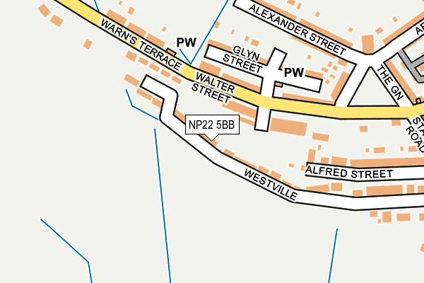 NP22 5BB map - OS OpenMap – Local (Ordnance Survey)