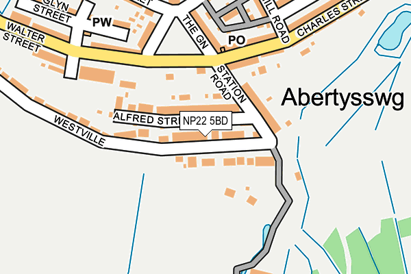 NP22 5BD map - OS OpenMap – Local (Ordnance Survey)