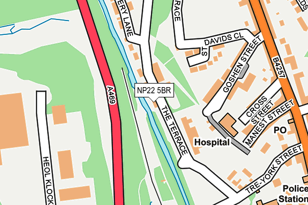 NP22 5BR map - OS OpenMap – Local (Ordnance Survey)