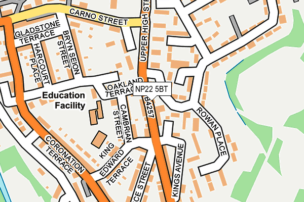 NP22 5BT map - OS OpenMap – Local (Ordnance Survey)