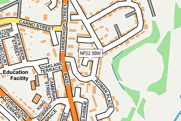 NP22 5BW map - OS OpenMap – Local (Ordnance Survey)
