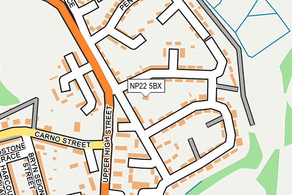 NP22 5BX map - OS OpenMap – Local (Ordnance Survey)