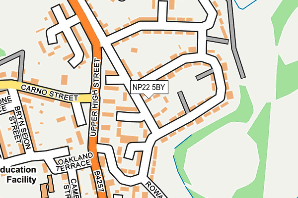 NP22 5BY map - OS OpenMap – Local (Ordnance Survey)