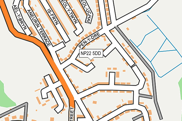 NP22 5DD map - OS OpenMap – Local (Ordnance Survey)