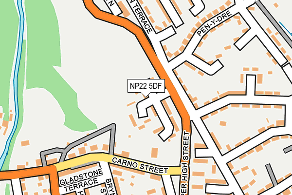 NP22 5DF map - OS OpenMap – Local (Ordnance Survey)