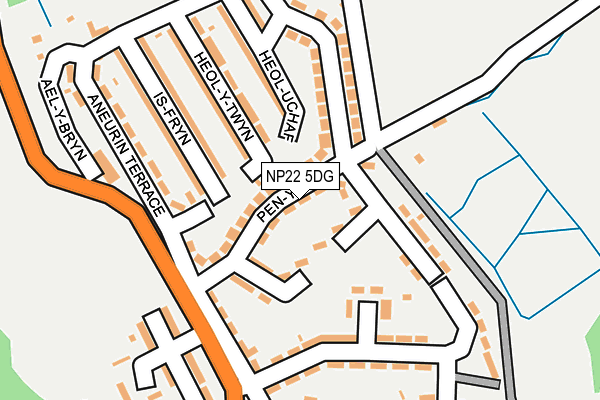 NP22 5DG map - OS OpenMap – Local (Ordnance Survey)