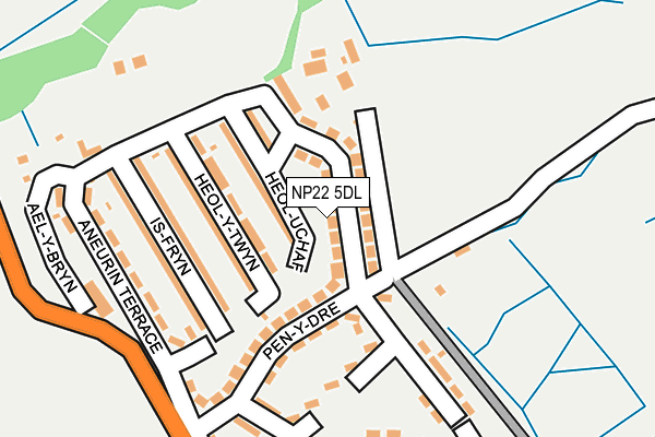 NP22 5DL map - OS OpenMap – Local (Ordnance Survey)