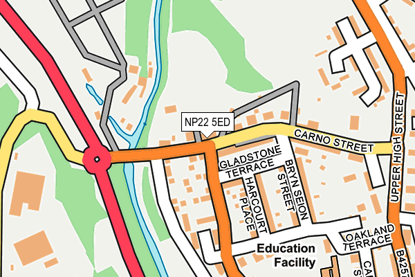 NP22 5ED map - OS OpenMap – Local (Ordnance Survey)