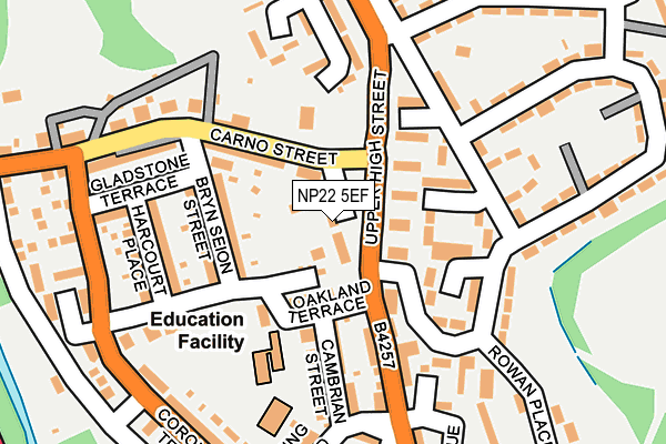 NP22 5EF map - OS OpenMap – Local (Ordnance Survey)