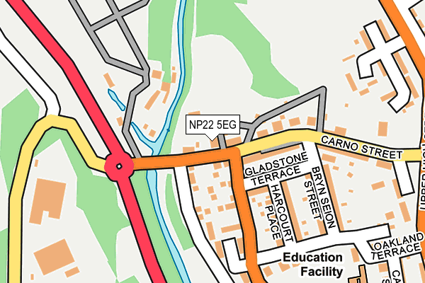 NP22 5EG map - OS OpenMap – Local (Ordnance Survey)