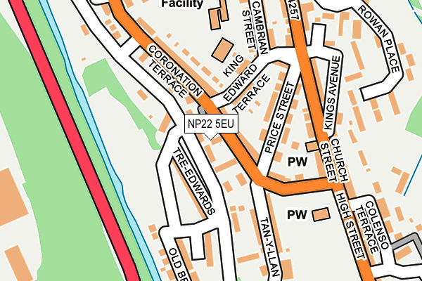 NP22 5EU map - OS OpenMap – Local (Ordnance Survey)