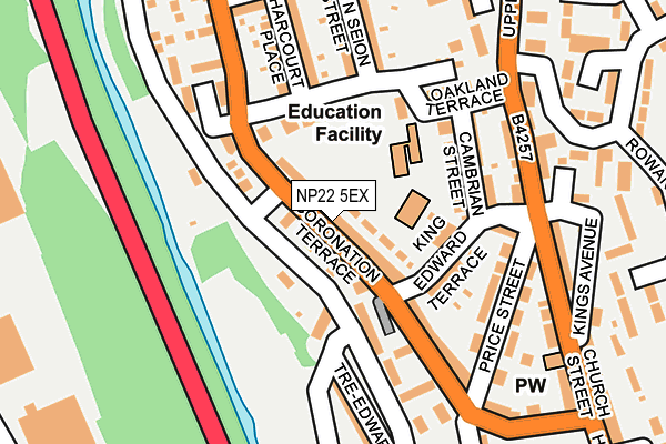 NP22 5EX map - OS OpenMap – Local (Ordnance Survey)