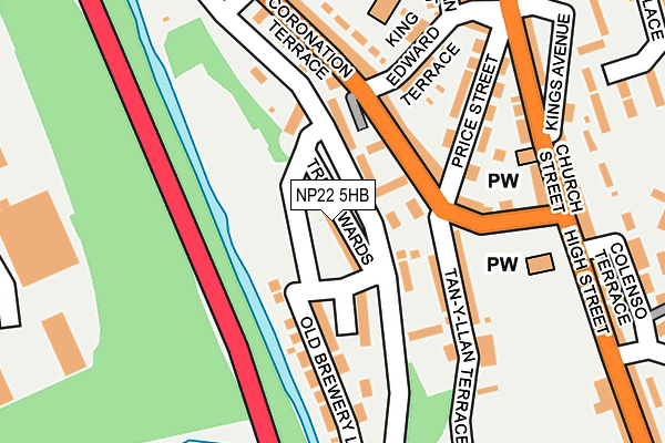 NP22 5HB map - OS OpenMap – Local (Ordnance Survey)