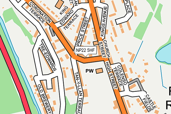 NP22 5HF map - OS OpenMap – Local (Ordnance Survey)