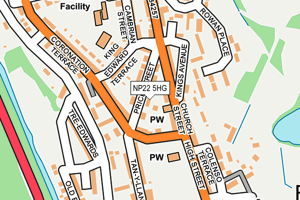 NP22 5HG map - OS OpenMap – Local (Ordnance Survey)