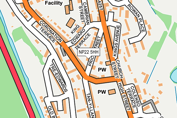 NP22 5HH map - OS OpenMap – Local (Ordnance Survey)