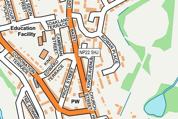 NP22 5HJ map - OS OpenMap – Local (Ordnance Survey)