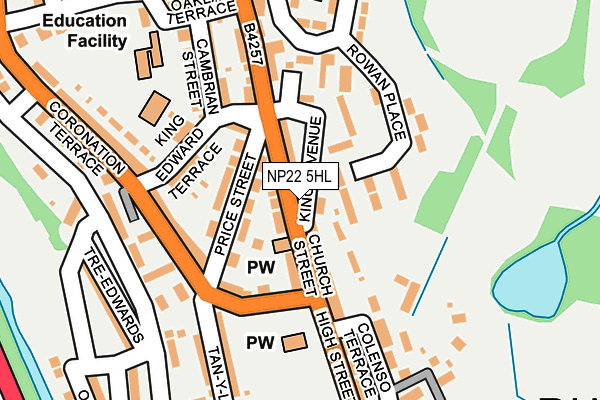 NP22 5HL map - OS OpenMap – Local (Ordnance Survey)