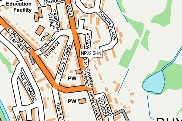 NP22 5HN map - OS OpenMap – Local (Ordnance Survey)