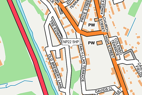 NP22 5HP map - OS OpenMap – Local (Ordnance Survey)