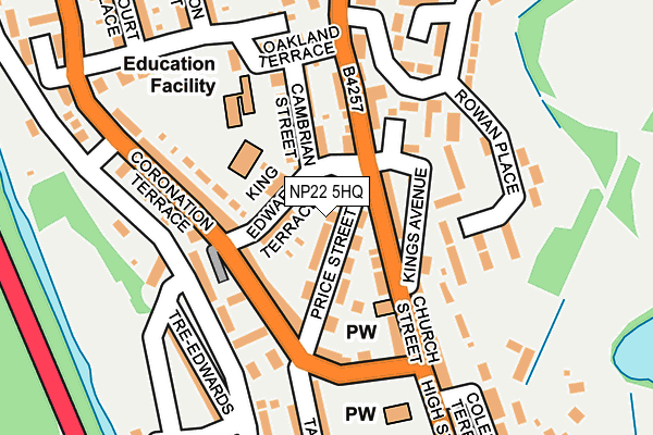 NP22 5HQ map - OS OpenMap – Local (Ordnance Survey)