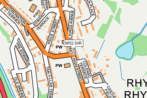 NP22 5HR map - OS OpenMap – Local (Ordnance Survey)
