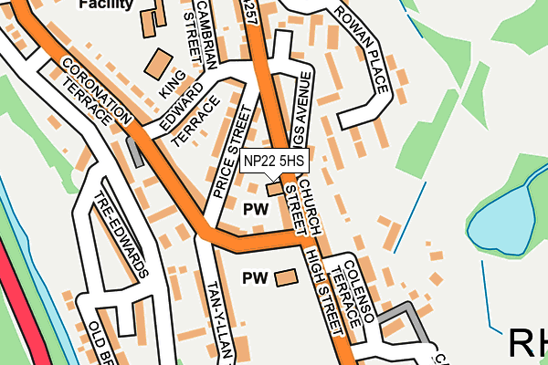 NP22 5HS map - OS OpenMap – Local (Ordnance Survey)