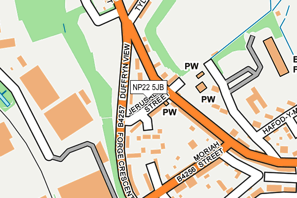 NP22 5JB map - OS OpenMap – Local (Ordnance Survey)