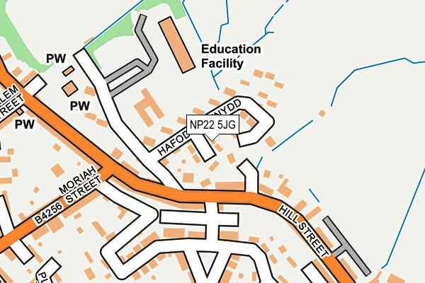 NP22 5JG map - OS OpenMap – Local (Ordnance Survey)