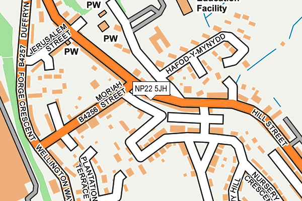 NP22 5JH map - OS OpenMap – Local (Ordnance Survey)