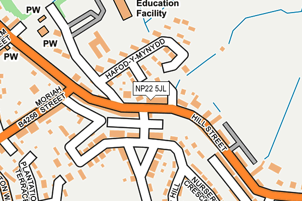 NP22 5JL map - OS OpenMap – Local (Ordnance Survey)