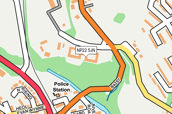 NP22 5JN map - OS OpenMap – Local (Ordnance Survey)