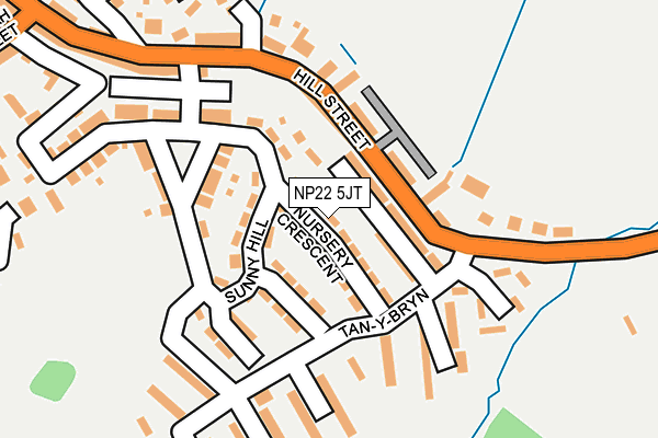 NP22 5JT map - OS OpenMap – Local (Ordnance Survey)