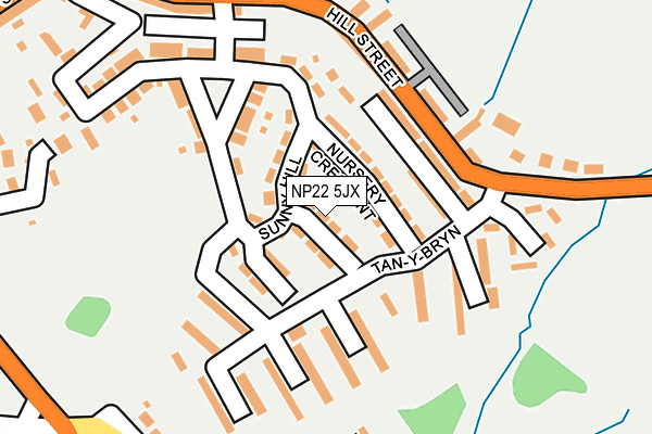 NP22 5JX map - OS OpenMap – Local (Ordnance Survey)