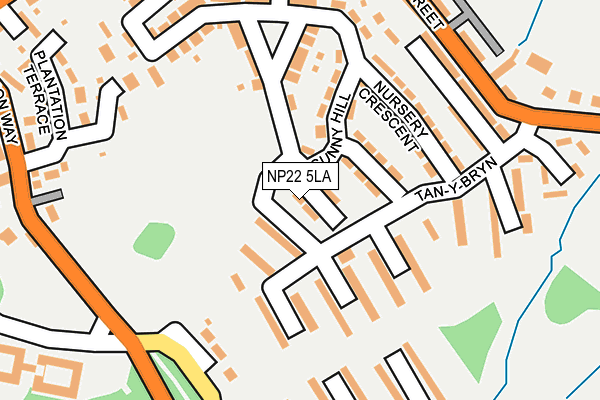 NP22 5LA map - OS OpenMap – Local (Ordnance Survey)