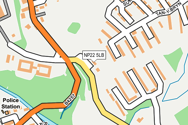 NP22 5LB map - OS OpenMap – Local (Ordnance Survey)