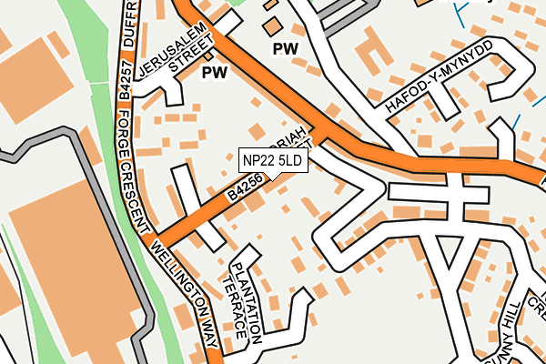 NP22 5LD map - OS OpenMap – Local (Ordnance Survey)