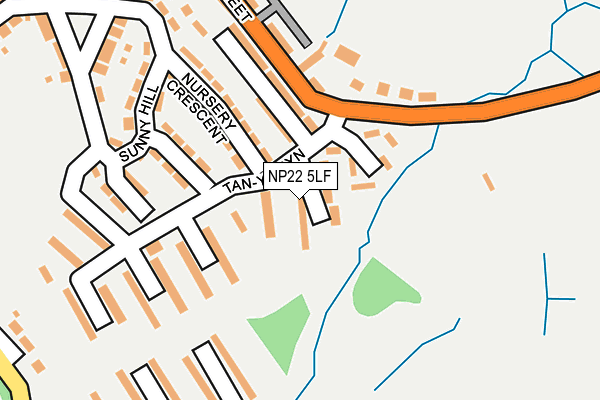 NP22 5LF map - OS OpenMap – Local (Ordnance Survey)
